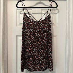 Kaileigh Orange and Brown Camisole with Spaghetti Straps